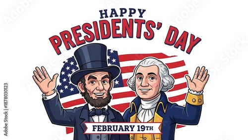 Happy Presidents Day Abraham Lincoln George Washington.