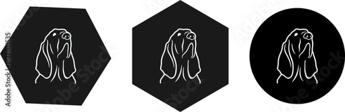 bulldog vector image, SIMPLE DOG icon