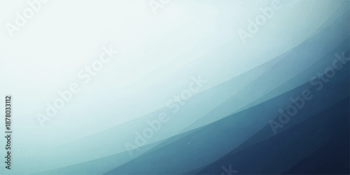 An abstract blue background features a 3d illustration of sun rays reflecting over a summer sea horizon with white clouds and waves for a beautiful nature landscape view