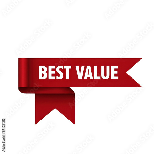 Best value ribbon icon isolated on transparent background
