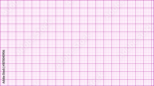 Fotografie Grid paper with pink grid lines isolated on transparent background