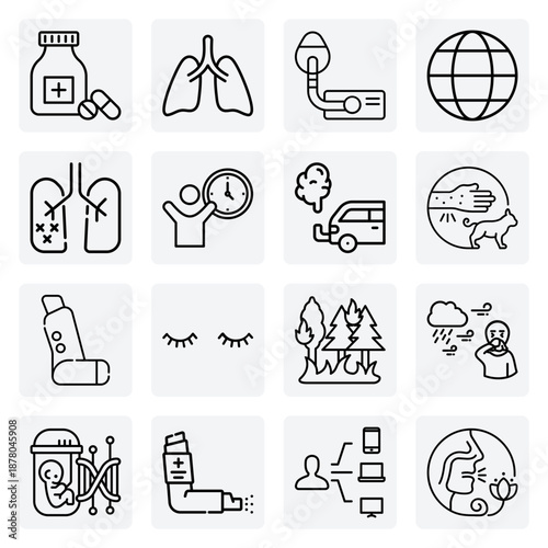 Asthma Symptoms And Treatment – Coughing, Gasping, And Inhaler Use For Respiratory Health Awareness And Patient Education