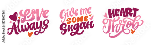 Valentine's Day core. Hand drawn doodle lettering quote about Love. Lettering for t-shirt design, mug print, bag print, clothes fashion. 100% hand drawn vector image.