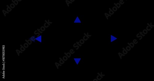 Professional Animated Neon Sign Icon Pointing Way for Digital Displays. Cinematic Abstract Neon Arrow Element with Radiant Light and Motion