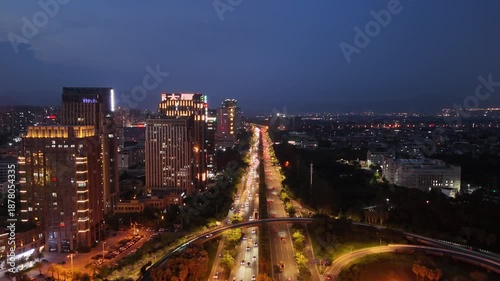 Wallpaper Mural Putian City Night Aerial Photography - Viaduct Overpass and Urban Traffic Torontodigital.ca