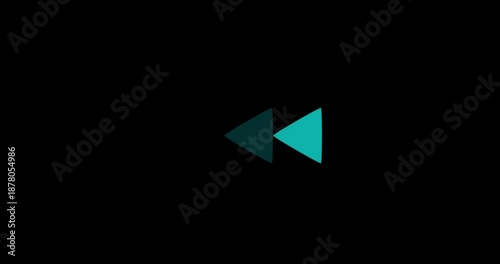 Animated Fast Forward Symbols and Motion Graphic Play Button Icons. 4K Fast Forward Sign Moving Forward for Video Player Interface. Professional Play Button Arrow Animation