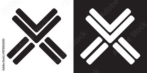 Letter Logo Design Template Negative Space Style Illustrations & Vectorsabstract knot, interlocking squares, geometric logo, woven shape, symmetry, symmetrical design, abstract symbol, modern icon, mi