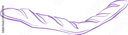 Hand Drawn French Baguette