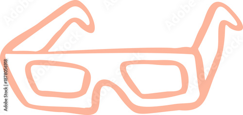 Doodle 3D Glasses Hand Drawn