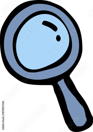 Magnifying Glass Doodle Hand Drawn