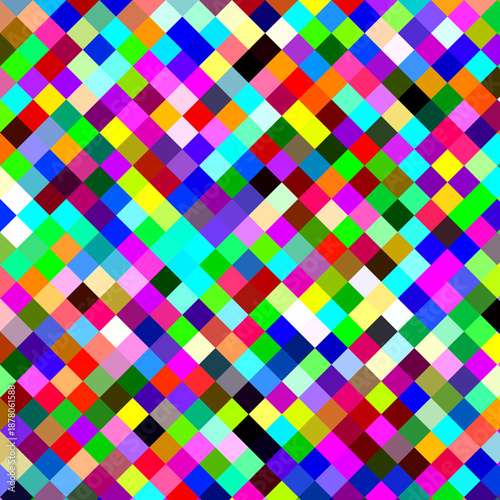 Abstract Pixel Color Grid Background Classic Angled Pixel Grid