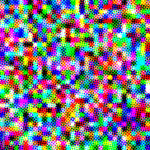Abstract Pixel Color Grid Background Colorful hlaftone texture