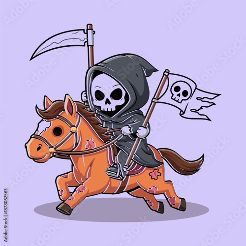 Happy orange fish on skewers, grilled to perfection vector illustration