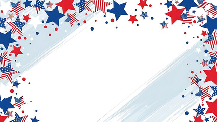 Vector illustration of a Fourth of July American flag background featuring a celebration concept design with a holiday symbol and banner art for an Independence Day decoration