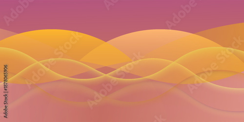 Colorful abstract background with gradient smooth wave lines. Modern vector design