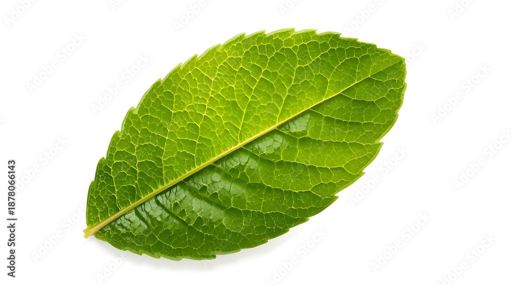 Obraz premium green leaf isolated on white
