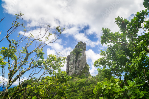 Cross island hike, Te Rua Manga, The Needle. Cook Islands, Rarotonga