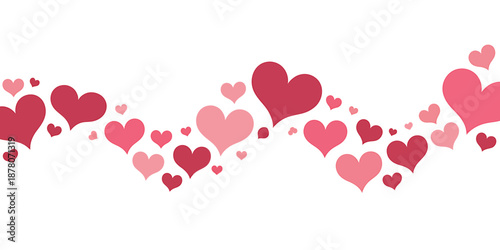 Colorful Hearts Illustration for Valentines Day Celebration