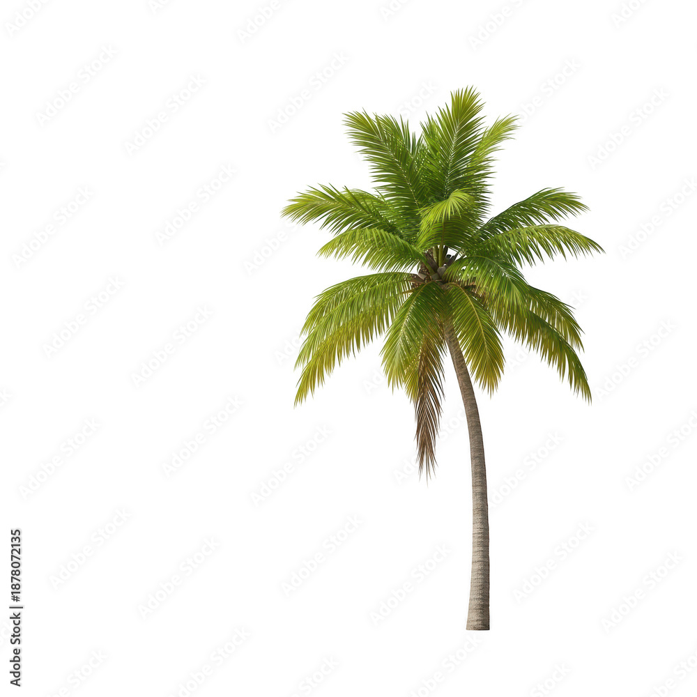 Obraz premium Tropical palm tree isolated on transparent background
