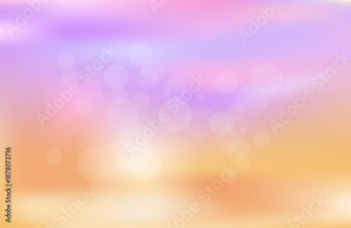 3D render of an abstract nature landscape featuring a transparent glossy glass ribbon floating on water. Holographic curved wave in dynamic motion with iridescent gradient reflections. Modern minimal