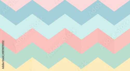 Zigzag color create motion depth and a meditative visual experience