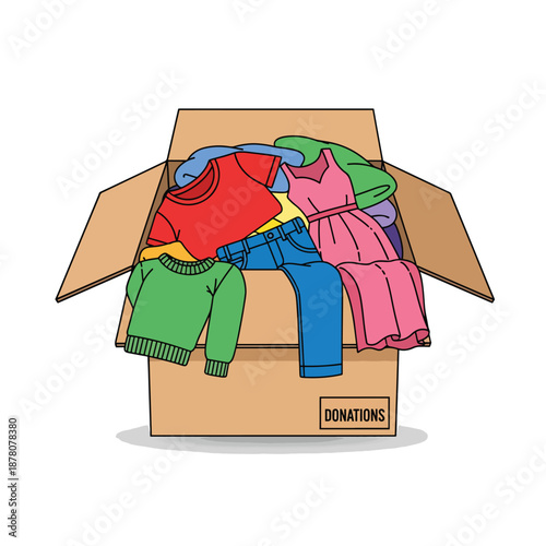 Donation Box with Clothing
