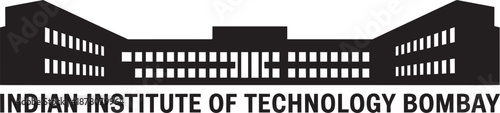 Indian institute of technology bombay vector silhouette architecture college building outline mumbai