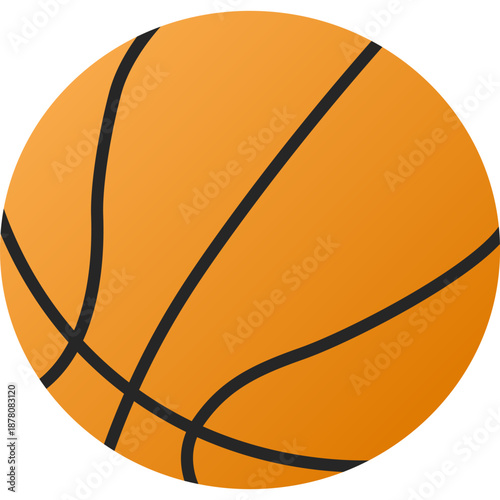 Basketball ball vector icon isolated on white