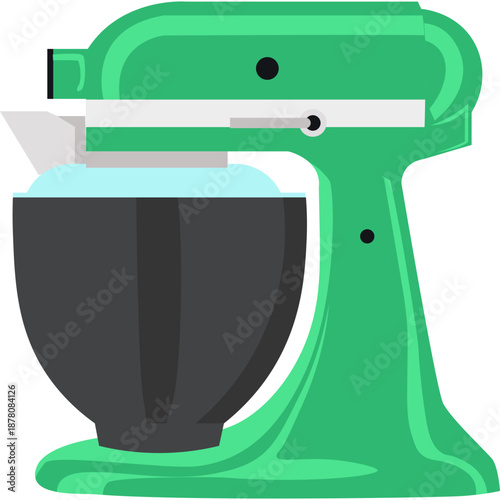 Dough mixer food processor vector icon isolated on white