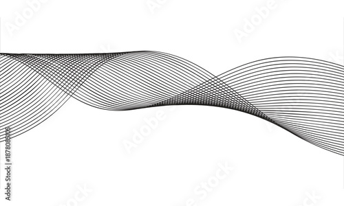 Smooth abstract ribbon curves forming refined motion design