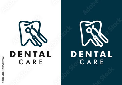 dental health care vector logo design. dentist logo, dental care expert logo