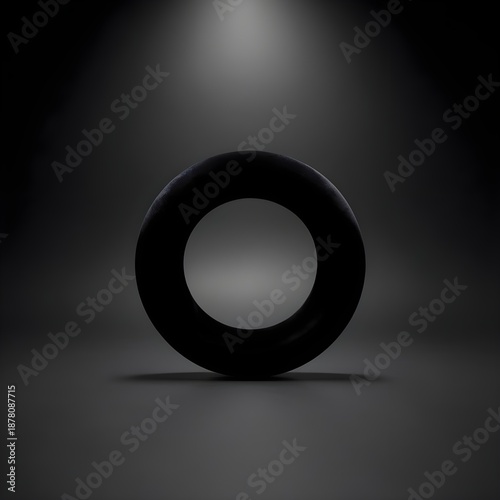 Bold minimalist black circle wallpaper featuring a perfectly centered round shape on a deep black background, creating strong visual focus, balance, and modern abstract elegance