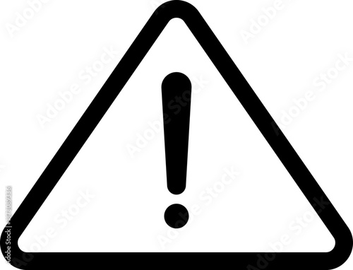 Warning sign with exclamation mark symbol