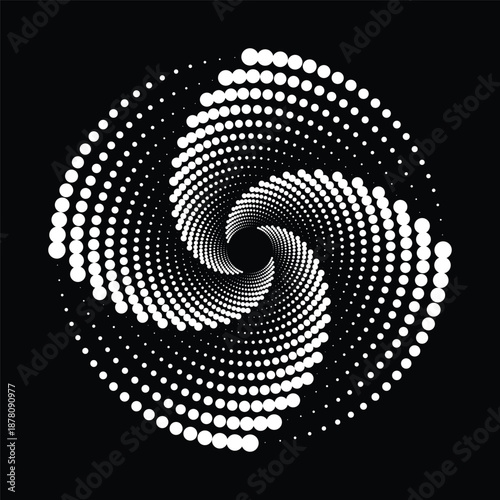 Spiral sound wave rhythm line dynamic abstract vector background. vector illustration
