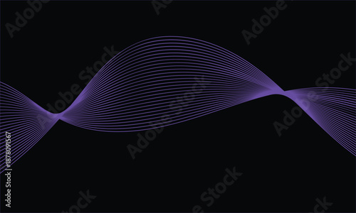 Digital ribbon-like lines creating fluidity and elegant symmetry