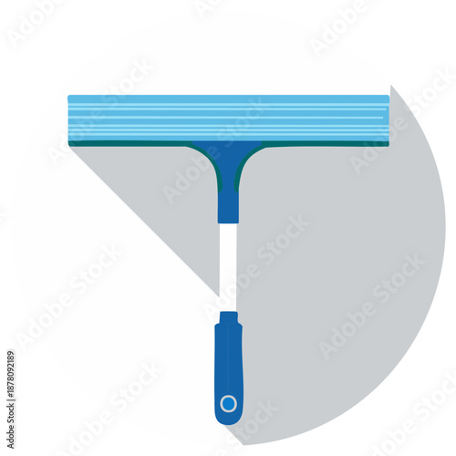 Window Squeegee with Blue Grip and Sponge Cleaning Tool Equipment