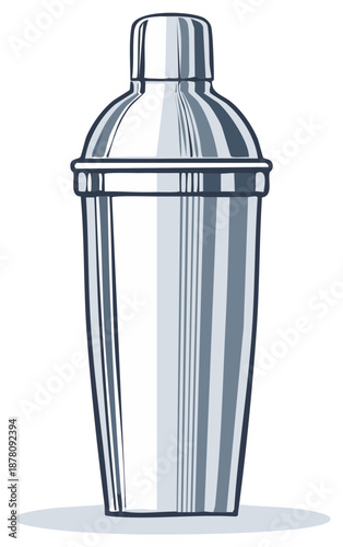 Sleek Metal Cocktail Shaker for Bartending and Mixology