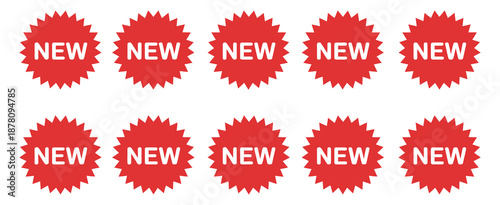 Starburst sale price stickers and labels, including star, rosette, sunburst, splash, stamp, and tag badge designs, isolated red circle and oval vector stickers for retail promotions, marketing, and 