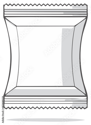 Blank Flow Wrap Packaging Package Design Mockup