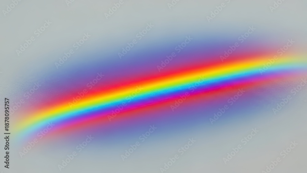Naklejka premium Vibrant rainbow stretching across gray background with colorful gradient