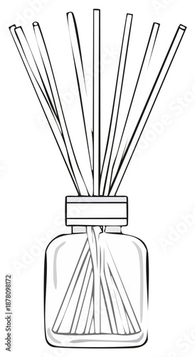 Elegant reed diffuser with essential oils creating a calming atmosphere at home
