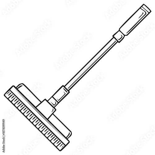 Line Art Cleaning Scrubber Tool for Floors and Surfaces for Wash Routine