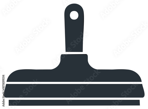Simple flat icon of a putty knife or scraper tool for construction and renovation