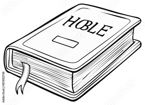 Classic Bound Holy Bible with Ribbon Bookmark Open for Reading and Study