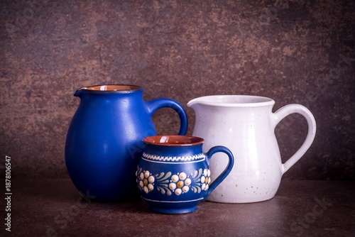 The simple beauty of jugs clay


