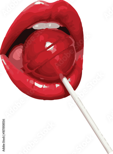 red lollipop on a stick