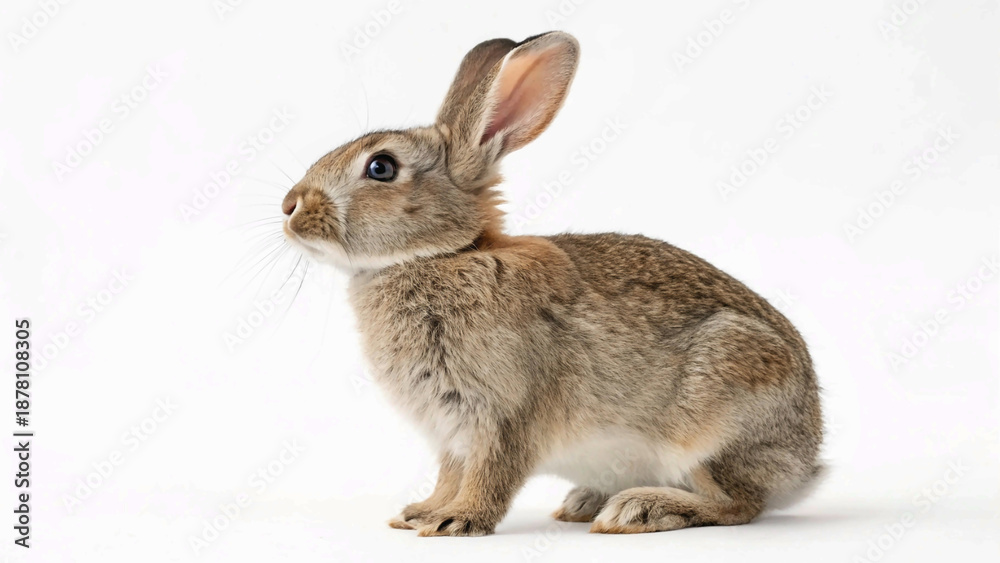 Obraz premium A rabbit on white background.