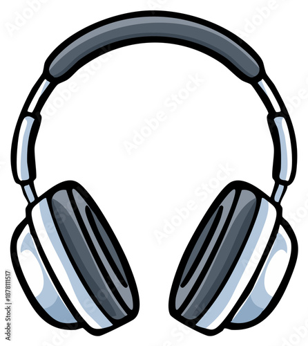 Modern Over Ear Headphones Symbol for Music and Audio Devices