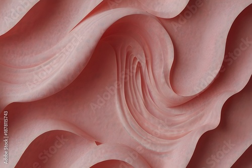 a pink wallpaper made form waves Generative Ai