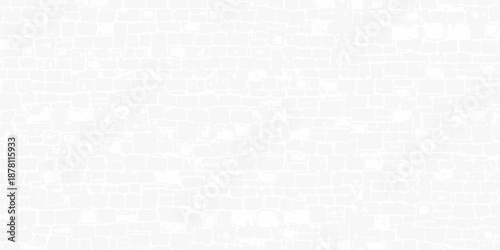 Modern panoramic background of wide white brick wall texture. Home or office abstract simple